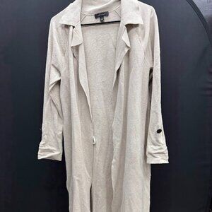 Ann Taylor Long Trench Coat Sweater Cardigan